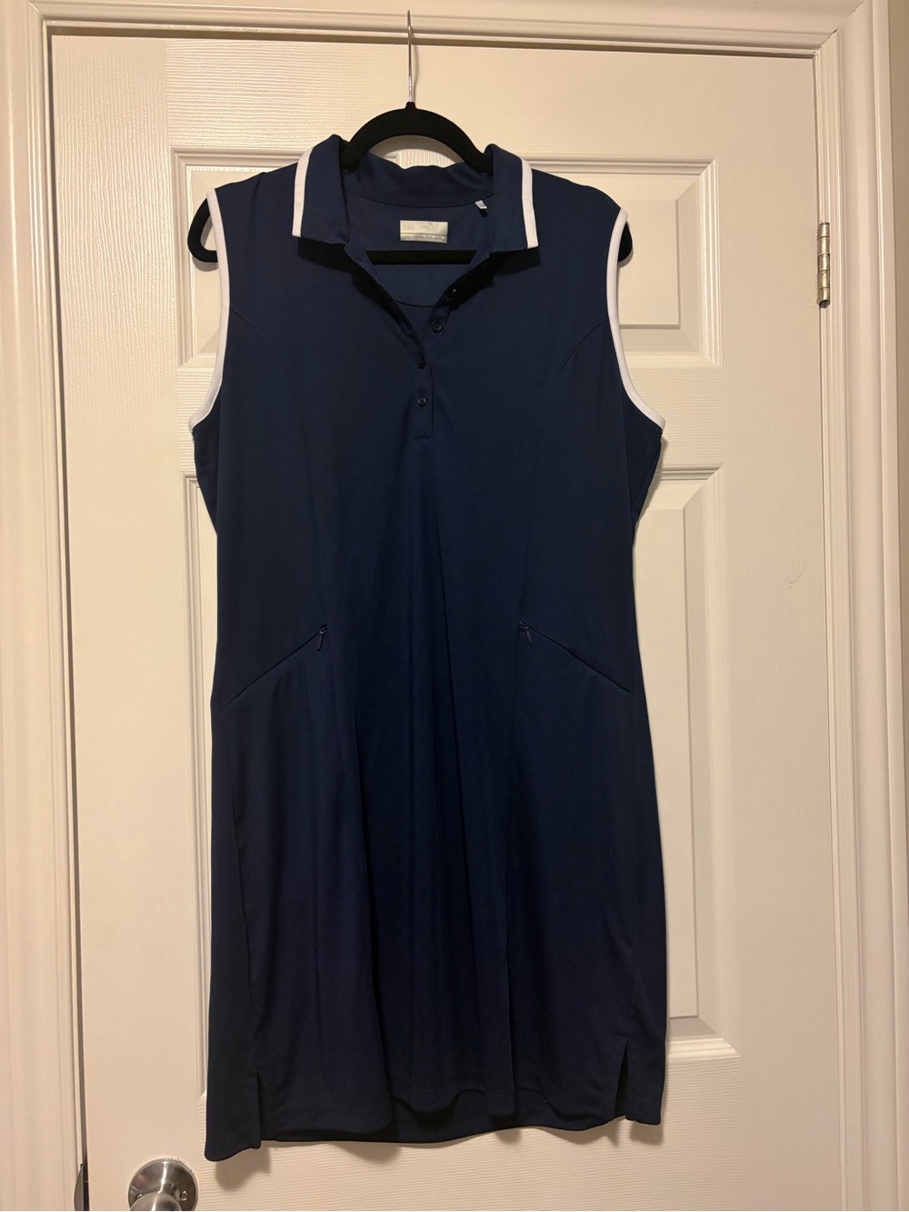 Sleeveless Navy Polo Golf Dress
